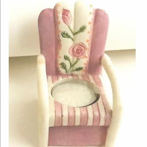 New Whimsical Miniature Chair with Candle
